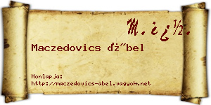 Maczedovics Ábel névjegykártya